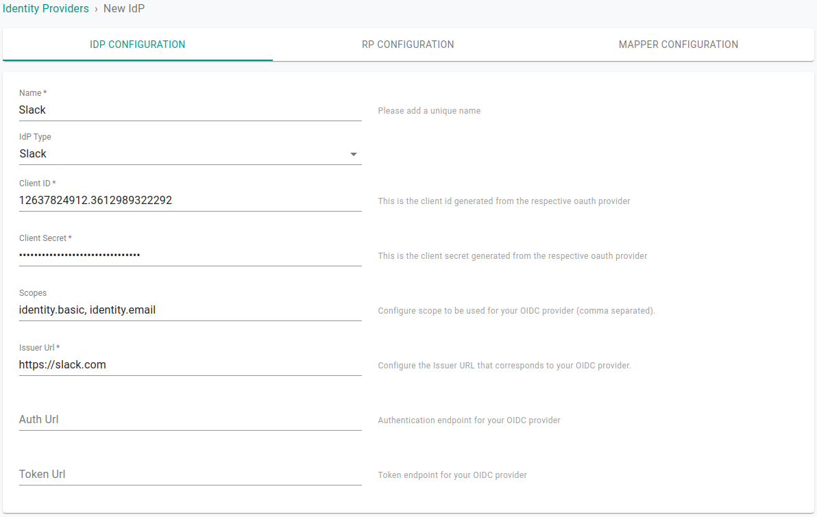 Adding new identity provider in Paralus